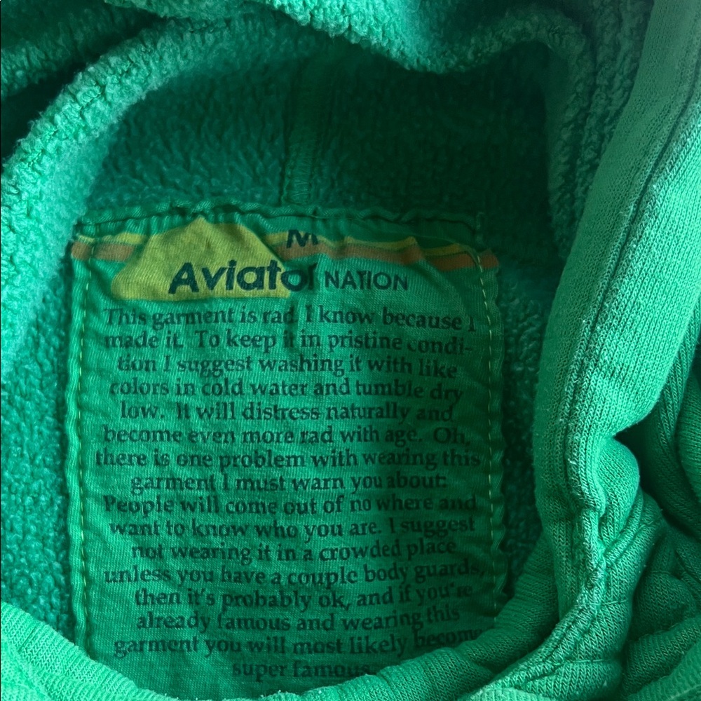 Aviator Nation Kelly green Ninja Hoodie - Picture 2 of 3